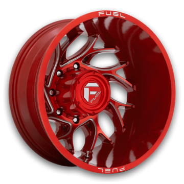 Fuel Wheels Runner Dually 20x8.3 Candy Red Milled - Rear 8x210 -221mm 154.3mm