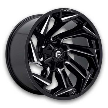 Fuel Wheels Reaction 20x9 Gloss Black Milled 5x114.3/5x127 +20mm 78.1mm