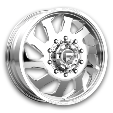 Fuel Wheels FF39D Dually 22x8.5 Polished - Front 8x200 +105mm 142mm