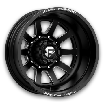 Fuel Wheels FF09D Dually 24x8.25 Matte Black Milled - Rear 8x165.1 -240mm 121.5mm