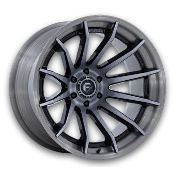 Fuel Wheels Burn 24x12 Gloss Black Brushed Dark Tint 5x127 -44mm 71.5mm