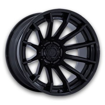 Fuel Wheels Burn 24x12 Matte Black w/ Gloss Black Lip 6x139.7 -44mm 106.1mm