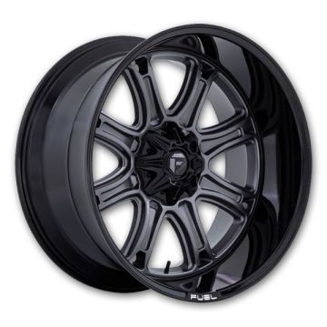Fuel Wheels Darkstar 20x9 Matte Gunmetal w/ Black Lip  +1mm 78.1mm