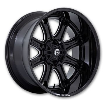 Fuel Wheels Darkstar 20x9 Gloss Black Milled  +1mm 78.1mm