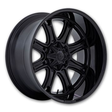 Fuel Wheels Darkstar 20x9 Matte Black w/ Gloss Black Lip 6x135/6x139.7 +1mm 106.1mm