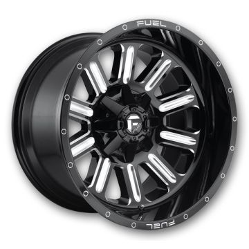 Fuel Wheels Hardline 22x12 Gloss Black Milled 6x135/6x139.7 -45mm 106.1mm