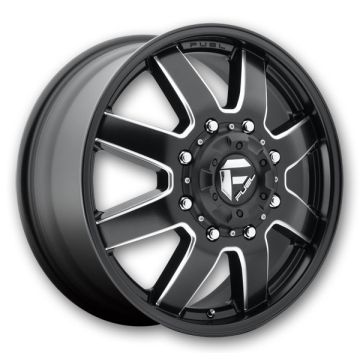 Fuel Wheels Maverick Dually 22x8.25 Matte Black Milled - Front 8x170 +125mm 154.3mm
