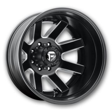 Fuel Wheels Maverick Dually 24x8.25 Matte Black Milled - Rear 8x210 -221mm 154.3mm