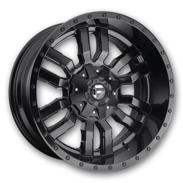 Fuel Wheels Sledge 22x9.5 Matte Black Gloss Black Lip 6x135/6x139.7 +19mm 106.1mm