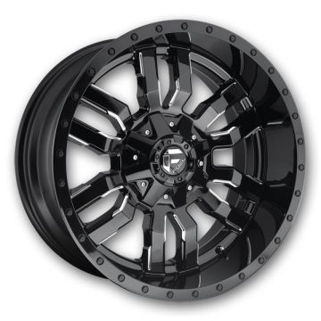 Fuel Wheels Sledge 22x9.5 Gloss Black Milled 6x135/6x139.7 +19mm 106.1mm