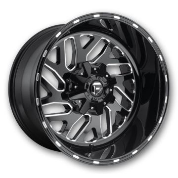 Fuel Wheels Triton 22x9.5 Gloss Black Milled 6x135/6x139.7 +19mm 106.1mm
