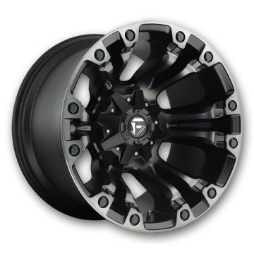 Fuel Wheels Vapor 22x10 Matte Black Double Dark Tint 6x135/6x139.7 -19mm 106.1mm