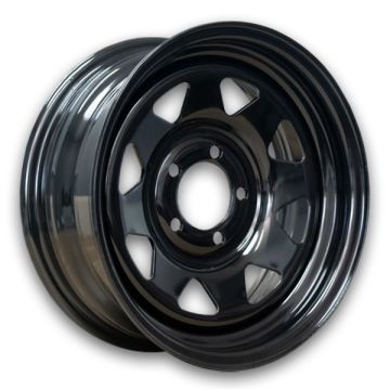 Full Throttle Wheels FT-33 15x6 Gloss Black 5x114.3 0mm 83.7mm