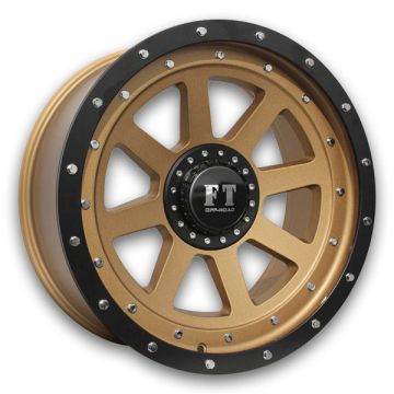 Full Throttle Wheels FT8 CAGE 20x9 Matte Bronze Matte Black 5x127/5x139.7 +0mm 78.1mm