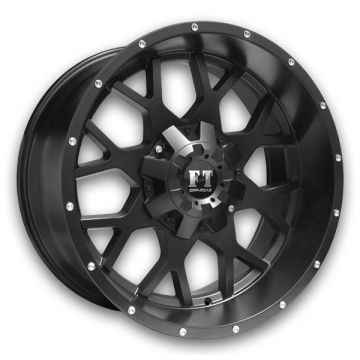 Full Throttle Wheels FT0151 SNIPER 18x9 Satin Black 8x170 -12mm 125.7mm