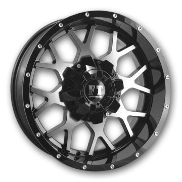 Full Throttle Wheels FT0151 SNIPER 20x9 Gloss Black Machined 5x127/5x135 -12mm 87.1mm