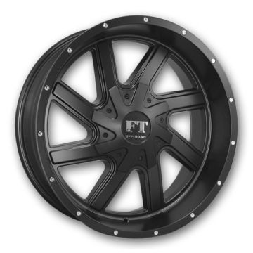 Full Throttle Wheels FT1 TURBINE 20x14 Satin Black 8x165.1 -76mm 130.6mm
