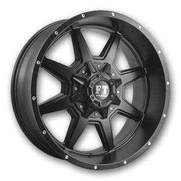 Full Throttle Wheels FT2 TORQUE 20x14 Satin Black 8x180 -76mm 130.6mm