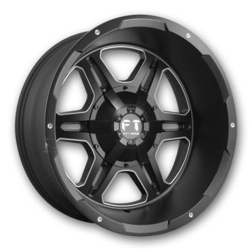 Full Throttle Wheels FT3 BULLET2 20x14 Satin Black Milled 6x135/6x139.7 -76mm 108.1mm