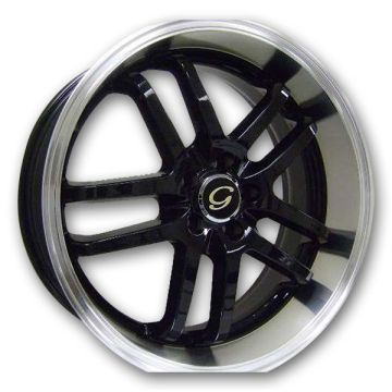 G Line Wheels G817 18x8 Black with Polished Face 5x114.3/5x120 +38mm 74.1mm