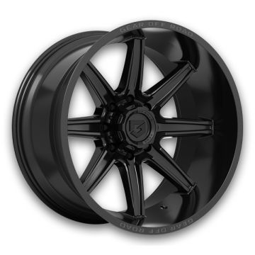 Gear Off Road Wheels 765 Ridge 18x9 Gloss Black with Lip Logo 5x114.3/5x127 +10mm 78.1mm