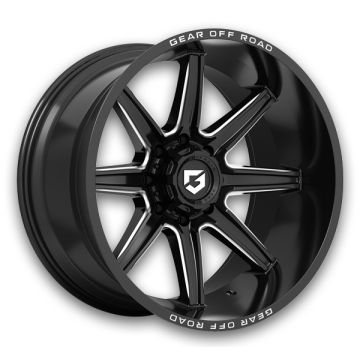 Gear Off Road Wheels 765 Ridge 20x9 Gloss Black with Milled Accents & Lip Logo 5x139.7/5x150 +18mm 110.2mm