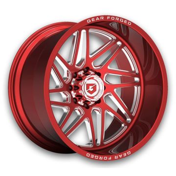 Gear Forged Wheels GF761RT 22x12 Red Tint Clear w/Milled Accents & Lip Logo 6x139.7 -44mm 106.2mm