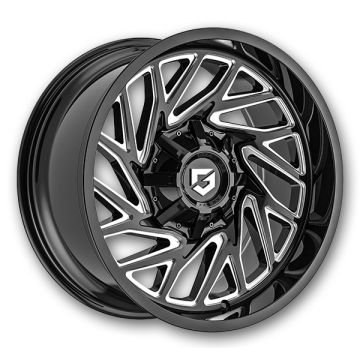 Gear Off Road Wheels 769 Sequence 17x9 Gloss Black Milled 5x114.3/5x127 0mm 78.1mm