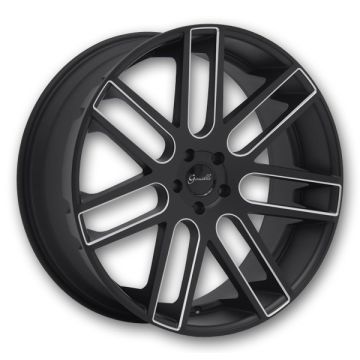 Gianelle Wheels Yerevan 24x10 Semi Gloss Black w/ Ball Cut 5x120 +32mm 74.1mm