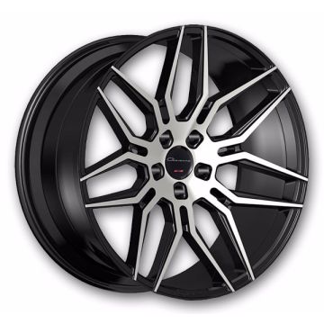 Giovanna Wheels Bogota 20x10.5 Gloss Black With Machined Face 5x120 +45mm 72.56mm