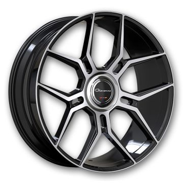 Giovanna Wheels Haleb Big Cap 24x10 Gloss Black With Machined Face 6x135/6x139.7 +30mm 87.1mm