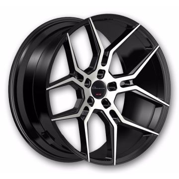 Giovanna Wheels Haleb 26x10 Gloss Black With Machined Face  +10mm 78.1mm