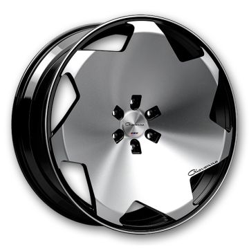Giovanna Wheels Masiss 24x10 Gloss Black With Machined Face 5x130 +10mm 84.1mm