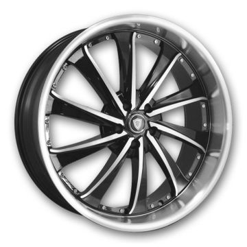 G Line Wheels G0016 20x8.5 Black with Polished Face 5x114.3 +35mm 73.1mm
