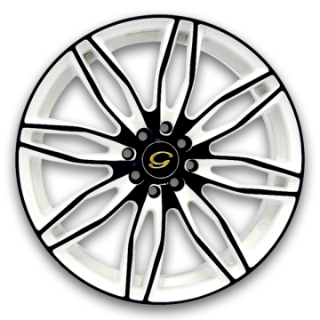 G Line Wheels G1017 17x7.5 White With Black Face 4x100/4x114.3 +35mm 73.1mm