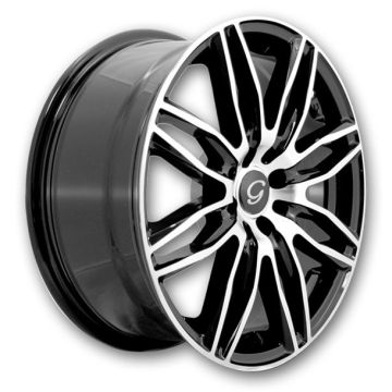 G Line Wheels G1017 18x8 Black with Polished Face 5x100/5x114.3 +35mm 73.1mm