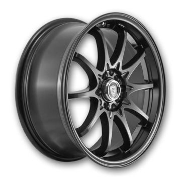 G Line Wheels G1018 17x9.5 Matte Black 5x114.3 +25mm 73.1mm