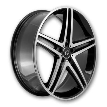 G Line Wheels G5179 22x8 Black with Polished Face 5x120 +35mm 74.1mm