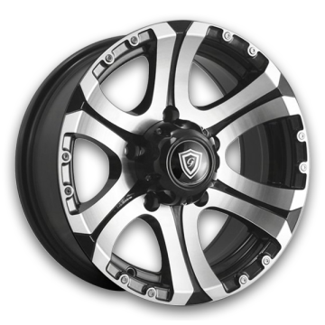 G Line Wheels G6006 16x8 Black Machined 5x114.3 +10mm 73.1mm