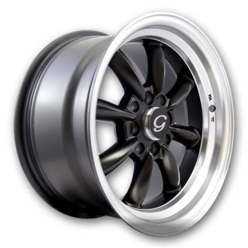 G Line Wheels G8014 18x8 Black with Polished Face 5x100/5x114.3 +30mm 73.1mm