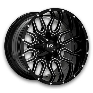 Hardrock Off-Road Wheels H709 Commander 20x9 Gloss Black Milled 6x135/6x139.7 0mm 108mm