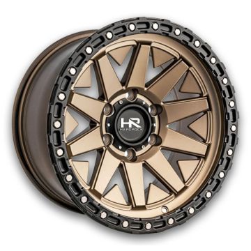 Hardrock Off-Road Wheels H106 17x9 Matte Bronze Black Lip Ring 5x127 +1mm 78.1mm