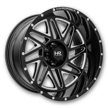 Hardrock Off-Road Wheels H501 Bones Xposed 24x14 Gloss Black Milled 5x139.7 -76mm 87mm