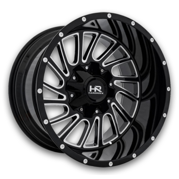 Hardrock Off-Road Wheels H708 Overdrive 20x12 Gloss Black Milled 8x170 -51mm 125.2mm