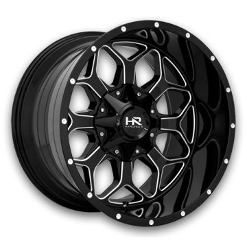 Hardrock Off-Road Wheels H712 Indestructible 20x9 Gloss Black Milled 6x135/6x139.7 0mm 108mm