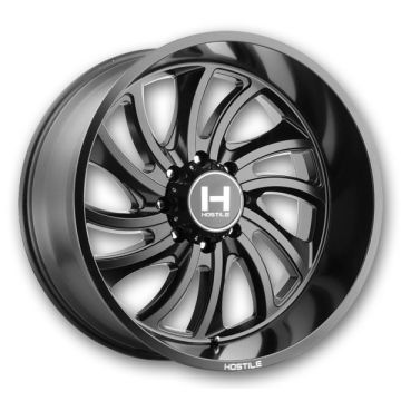 Hostile Wheels H118 Demon 6lug 20x12 Asphalt 6x139.7 -48mm 106.1mm