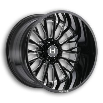 Hostile Wheels H114 Fury 8lug 20x9 Blade Cut 8x165.1 12mm 125mm
