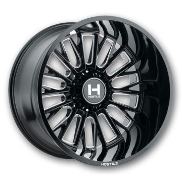 Hostile Wheels H114 Fury 8lug 20x12 Blade Cut 8x165.1 -44mm 125mm