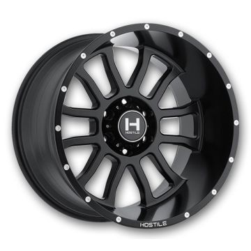 Hostile Wheels H107 Gauntlet 6lug 20x10 Asphalt 6x135 -19mm 87mm