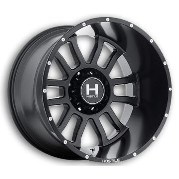 Hostile Wheels H107 Gauntlet 8lug 20x12 Asphalt 8x165.1 -44mm 125.2mm